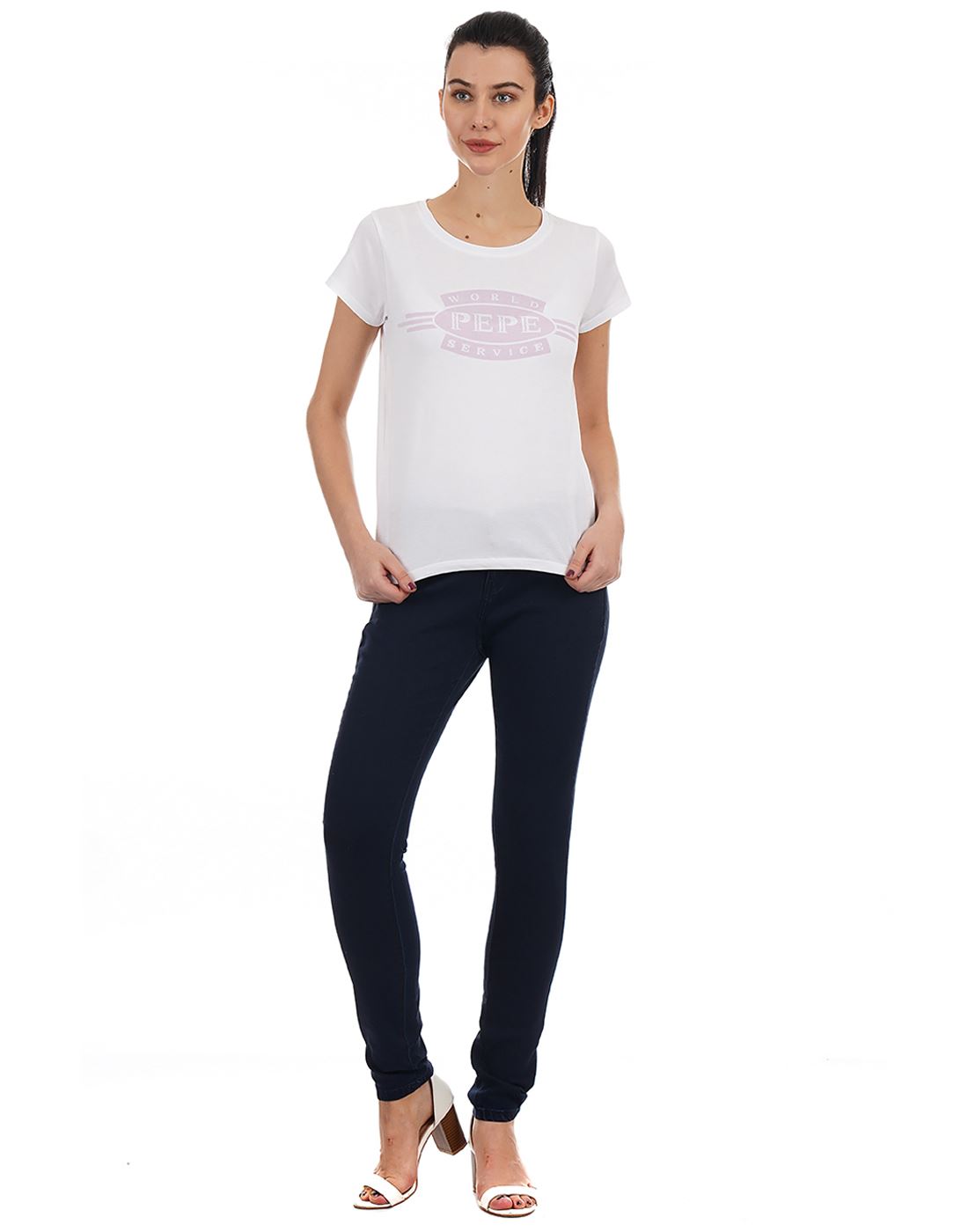 Pepe Jeans London Women Casual Wear Blue Solid Jeans